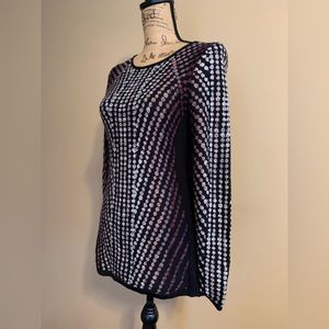 NIC + ZOE black scoop neck 56% cotton blend sweater NWOT size XS